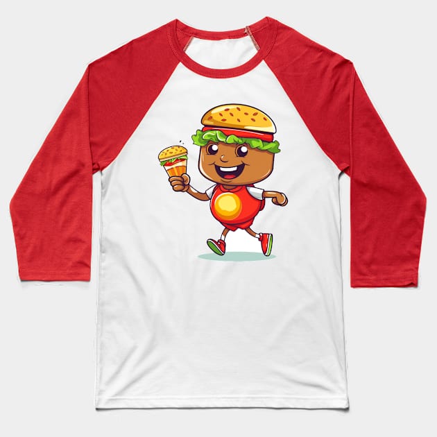 kawaii  junk food T-Shirt cute  funny Baseball T-Shirt by nonagobich